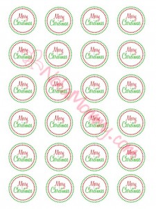 Merry Christmas Cupcake Toppers {Free Printable} - NOLA Mommy